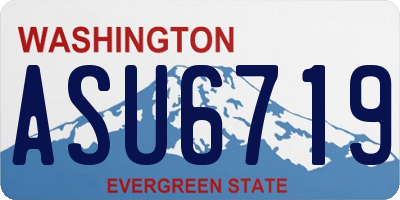 WA license plate ASU6719