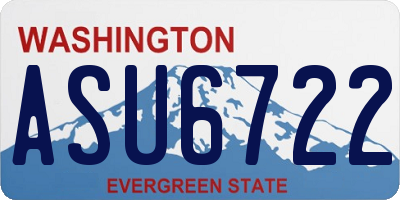WA license plate ASU6722