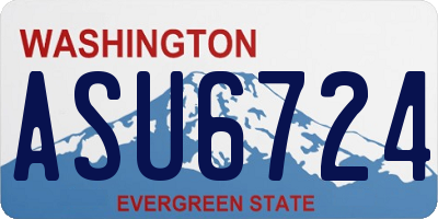 WA license plate ASU6724