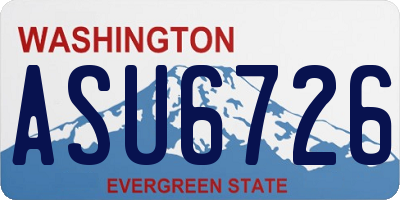 WA license plate ASU6726