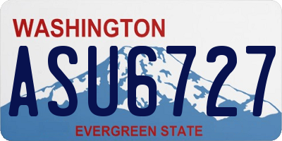 WA license plate ASU6727