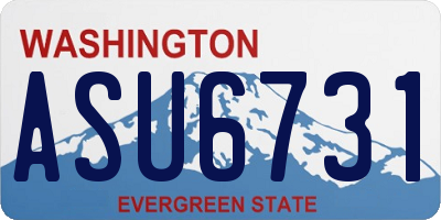 WA license plate ASU6731