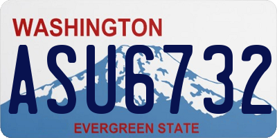 WA license plate ASU6732