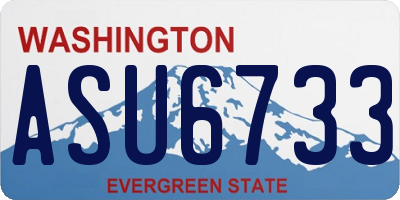 WA license plate ASU6733