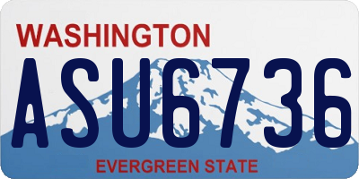 WA license plate ASU6736