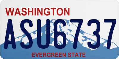WA license plate ASU6737
