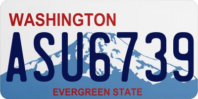 WA license plate ASU6739