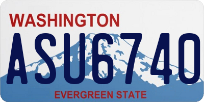 WA license plate ASU6740