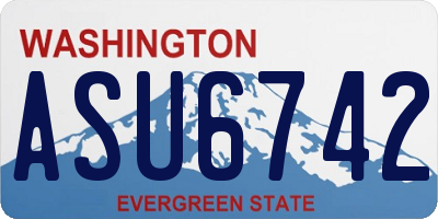 WA license plate ASU6742