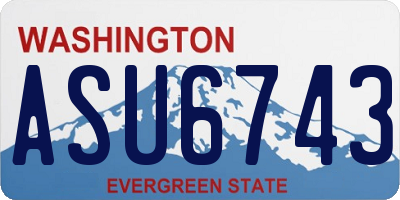 WA license plate ASU6743