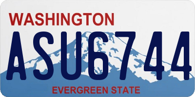 WA license plate ASU6744