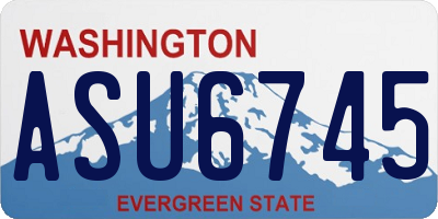 WA license plate ASU6745