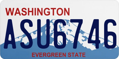 WA license plate ASU6746
