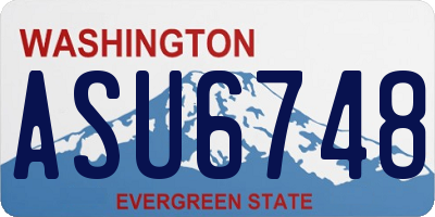WA license plate ASU6748