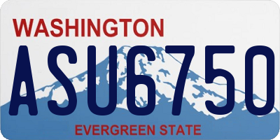 WA license plate ASU6750
