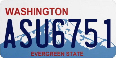 WA license plate ASU6751