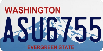 WA license plate ASU6755