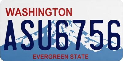 WA license plate ASU6756