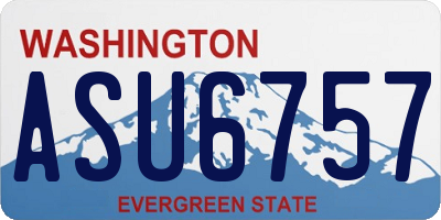 WA license plate ASU6757