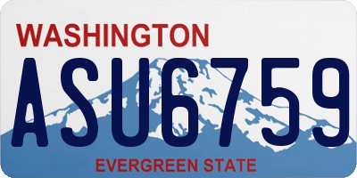 WA license plate ASU6759