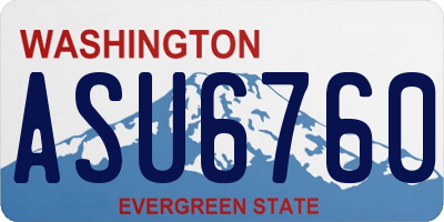 WA license plate ASU6760
