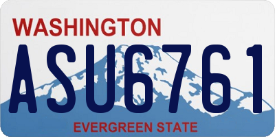 WA license plate ASU6761