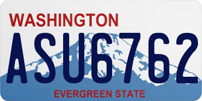 WA license plate ASU6762