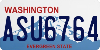 WA license plate ASU6764
