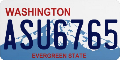 WA license plate ASU6765