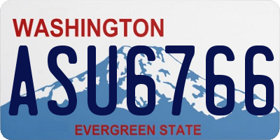 WA license plate ASU6766