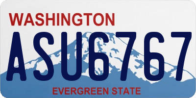 WA license plate ASU6767