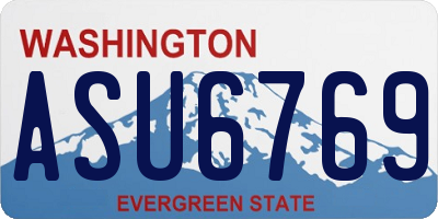WA license plate ASU6769