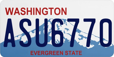 WA license plate ASU6770
