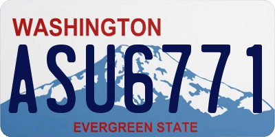 WA license plate ASU6771