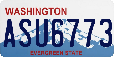 WA license plate ASU6773