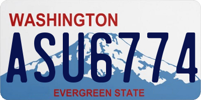 WA license plate ASU6774