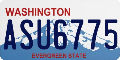 WA license plate ASU6775