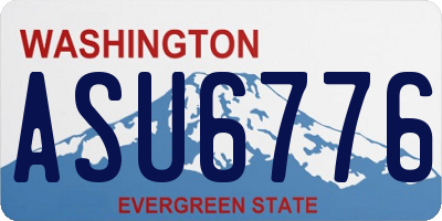 WA license plate ASU6776