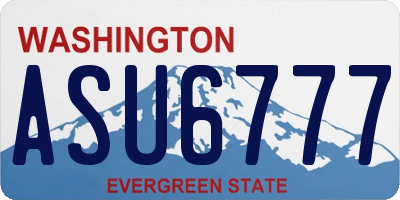 WA license plate ASU6777
