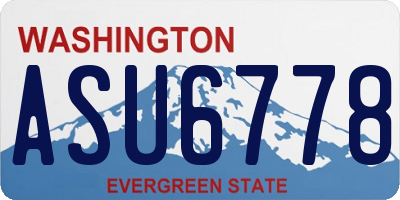 WA license plate ASU6778