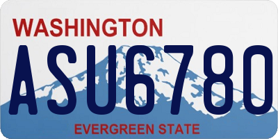 WA license plate ASU6780