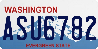 WA license plate ASU6782