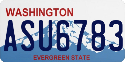 WA license plate ASU6783