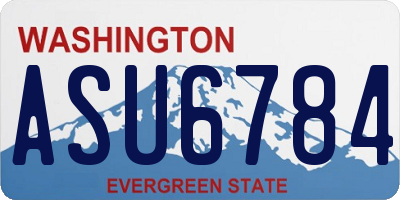 WA license plate ASU6784