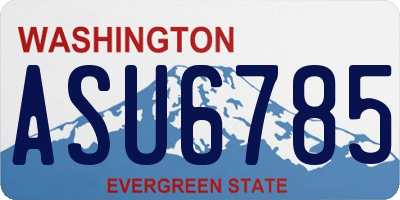 WA license plate ASU6785