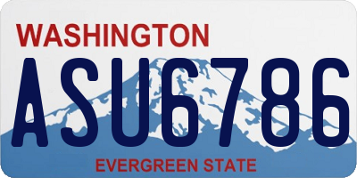 WA license plate ASU6786