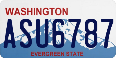 WA license plate ASU6787