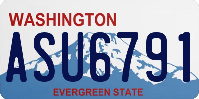 WA license plate ASU6791