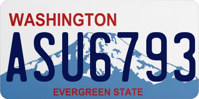 WA license plate ASU6793