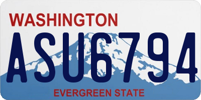 WA license plate ASU6794